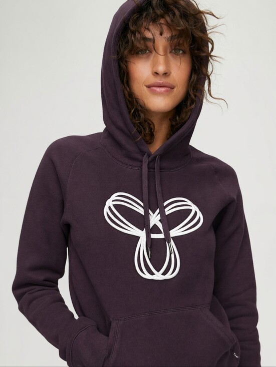 TNA Tops - TNA Aritzia Charcoal Gray Baltic Hoodie with Teal Embroidered Logo Size Medium